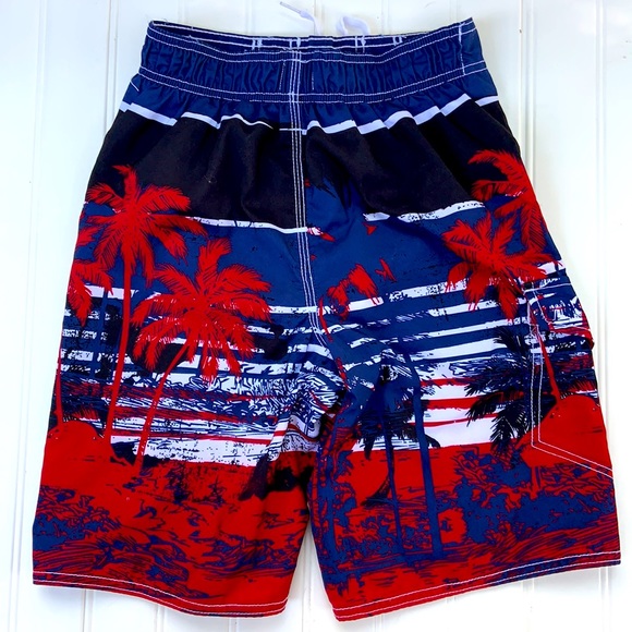 Joe Boxer Hawaiian Print Swim Trunks Bathing Suit Sz 10… - Picture 7 of 11